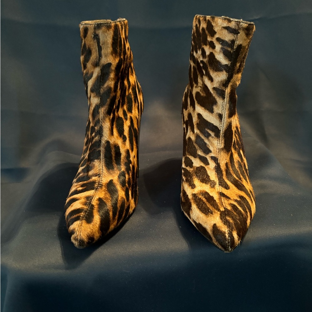 Vince Camuto Brown Ankle Booties with Stiletto Heel